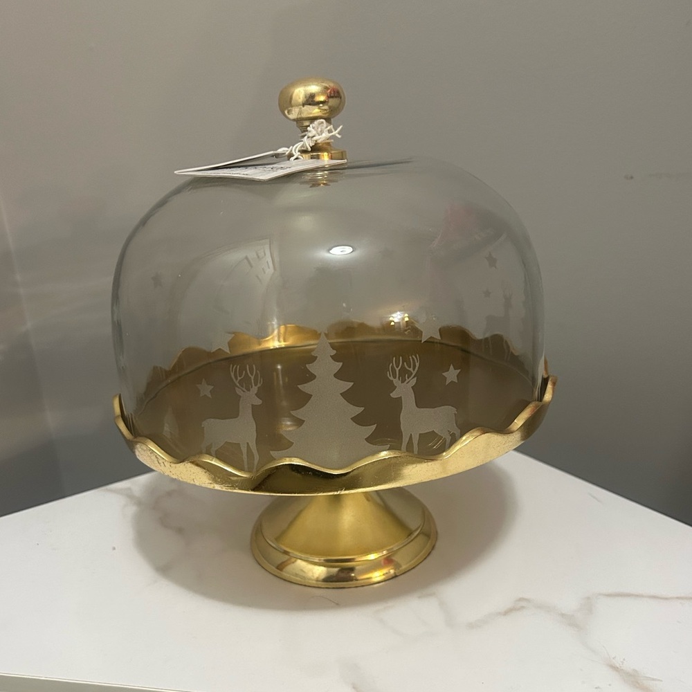 Gold Christmas Cake Server